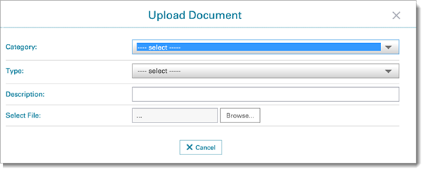 DVC Upload Document Window